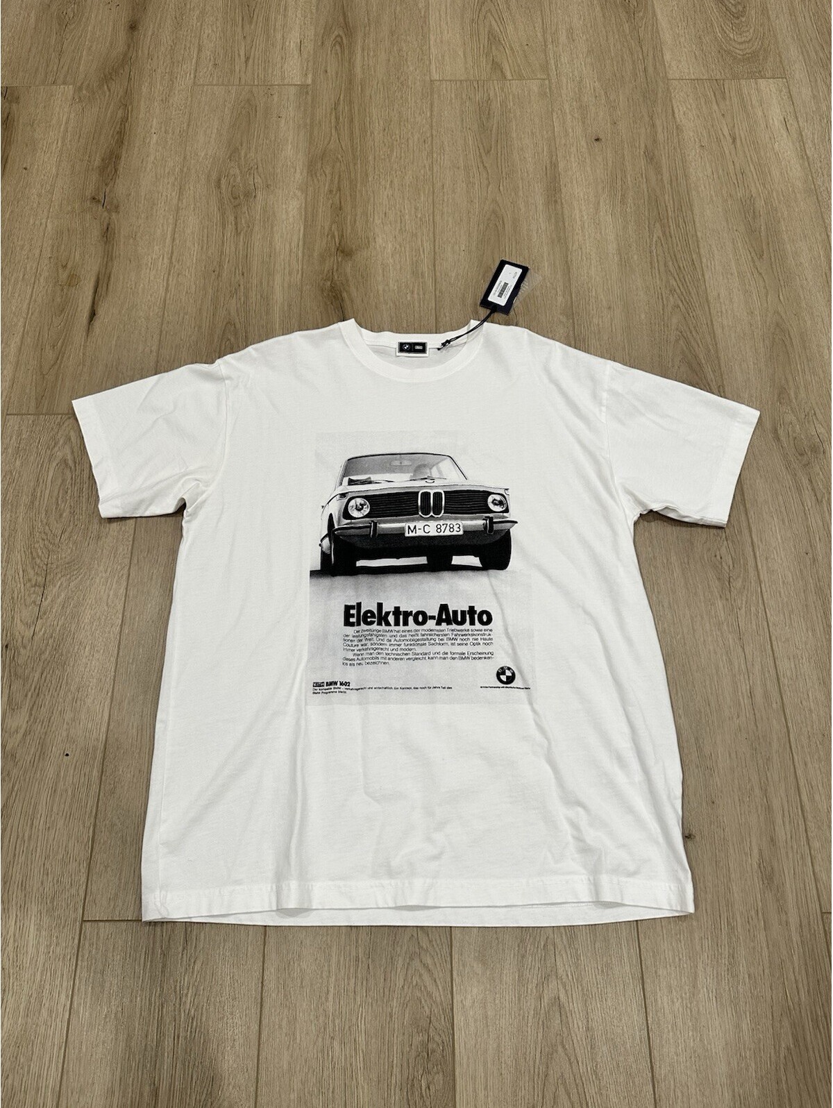Kith For Bmw Electro Auto Vintage Tee In âWhiteâ Cotton T-Shirt Menâs Size Large